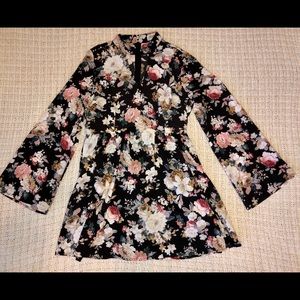 Floral dress /\ fit & flare /\ eyelet cutout